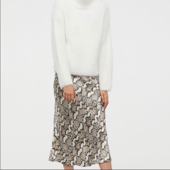 H&M Midi Skirt, Snake Print, Size 2, NWOT 🐍 - Picture 2 of 7